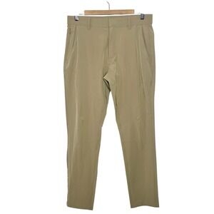 Fabletics The Only Pant Modern Slim Fit Khaki Tan Mens 31x32 Stretch Tech Chino